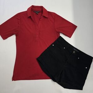 Aeropostale High Rise Shorts & Prim + Preux Polo Set - Size 2 / XS